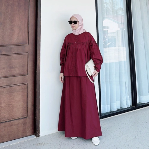 Image of ELARA SET - ROYAL MAROON