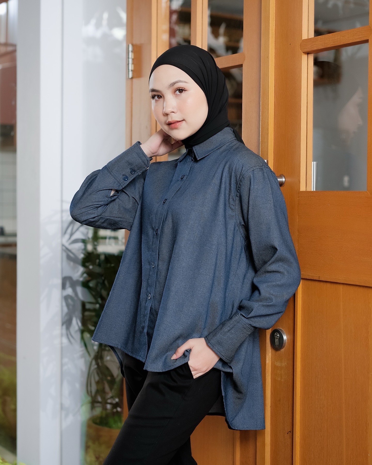 ALLIA SHIRT - DARK DENIM