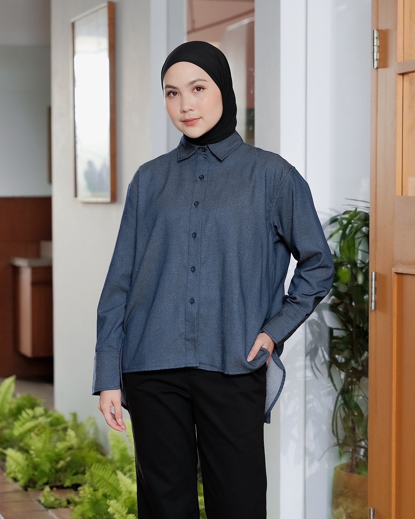 ALLIA SHIRT - DARK DENIM