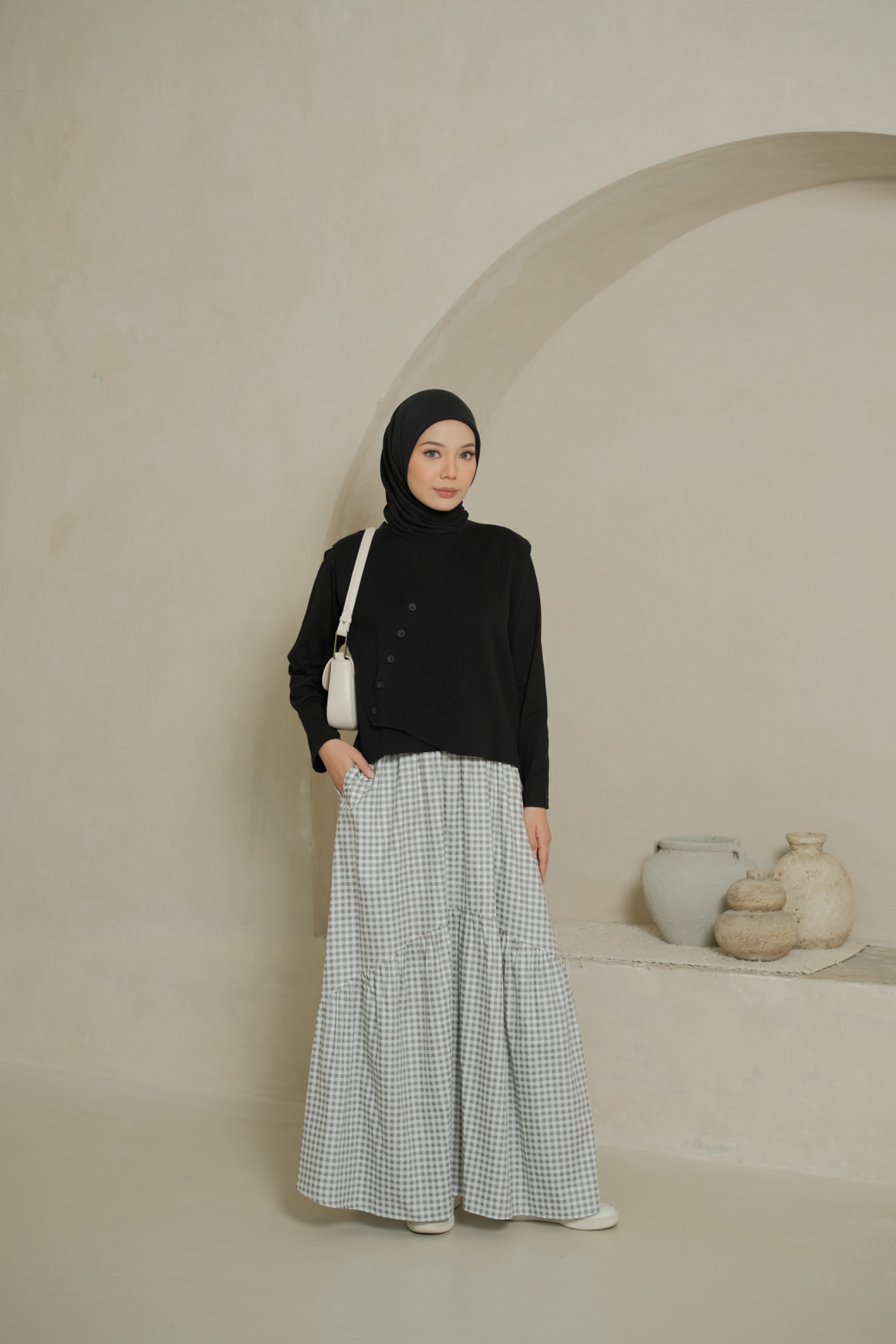 SYANA SKIRT - CEMENT