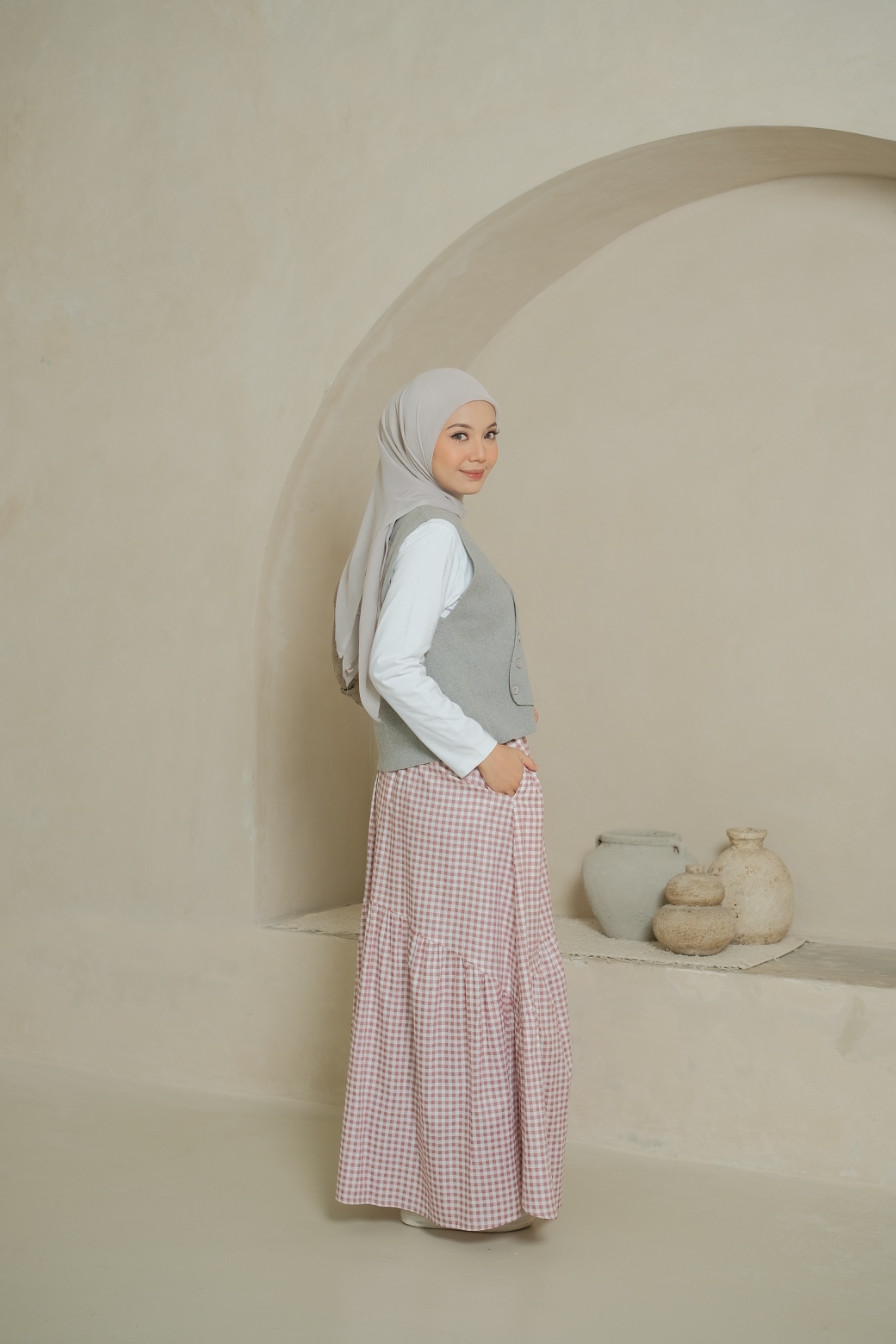 SYANA SKIRT - DUSTY PINK