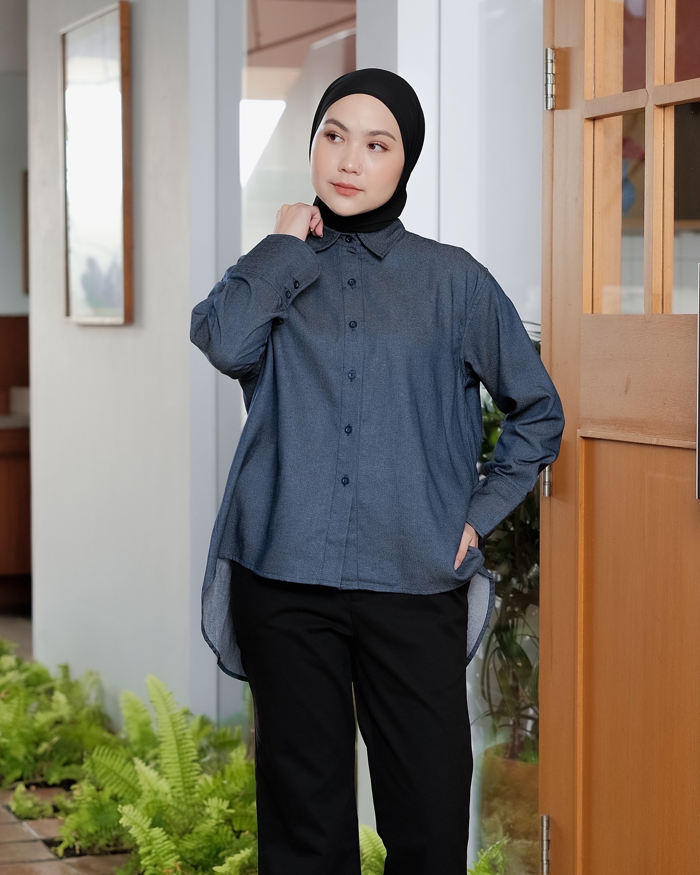 ALLIA SHIRT - DARK DENIM