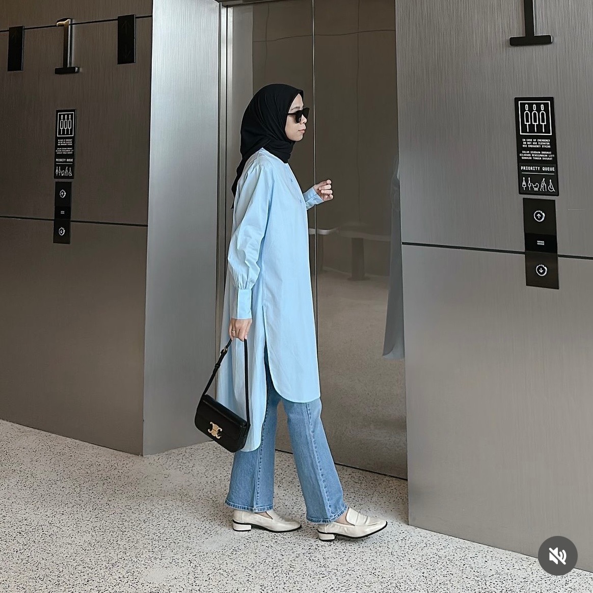 HENLEY LONG SHIRT - LIGHT BLUE