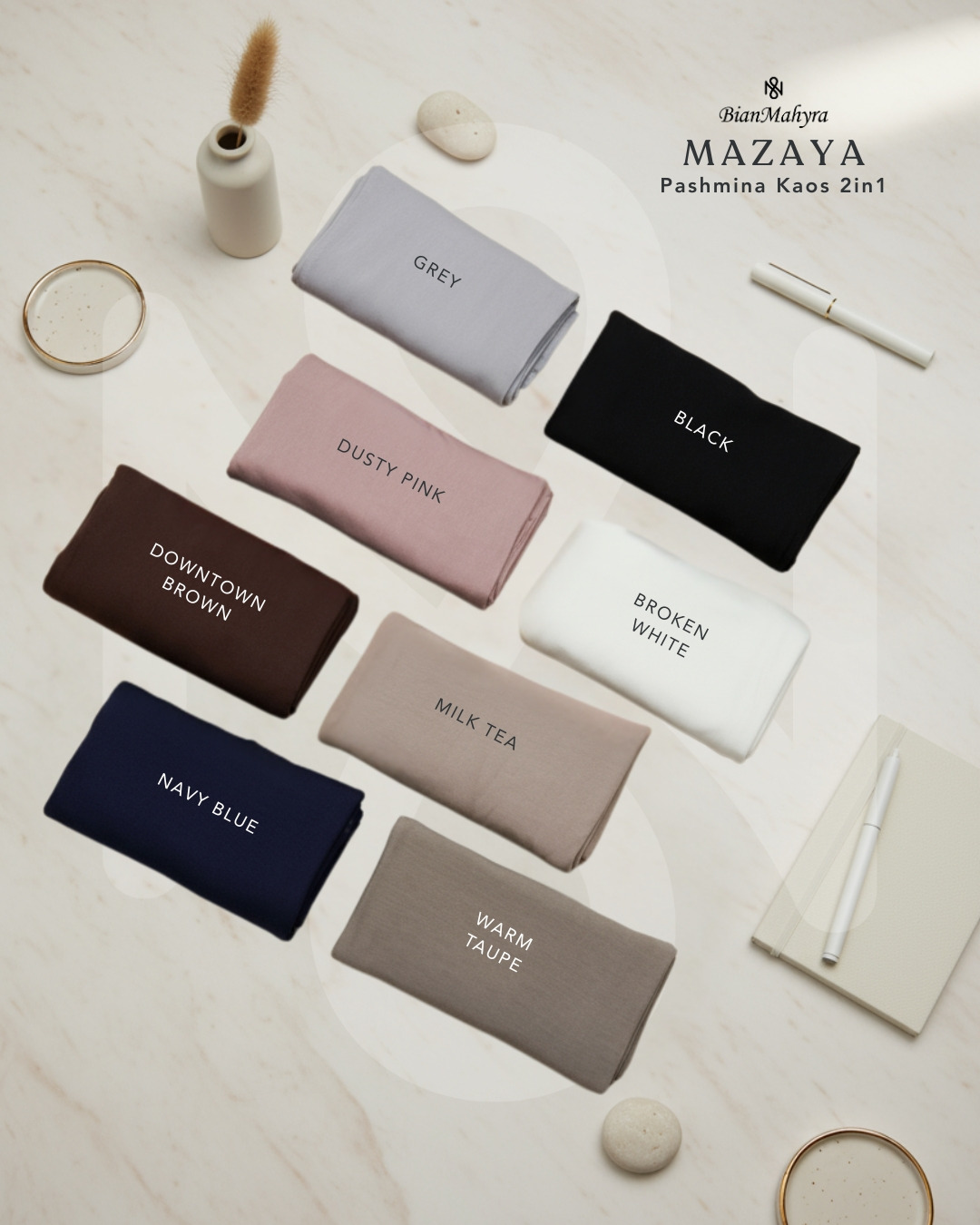 Mazaya Pashmina Kaos 2in1
