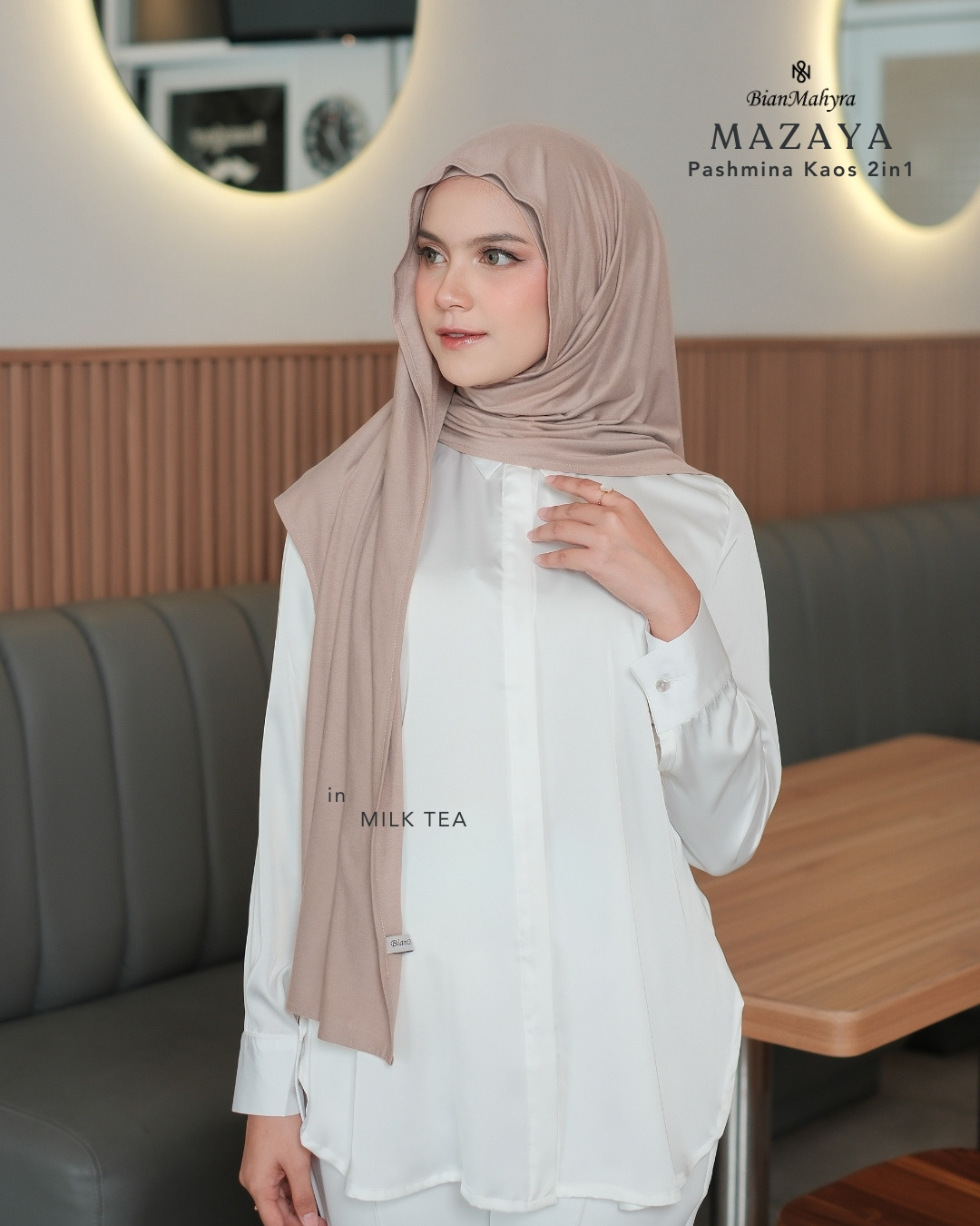 Mazaya Pashmina Kaos 2in1