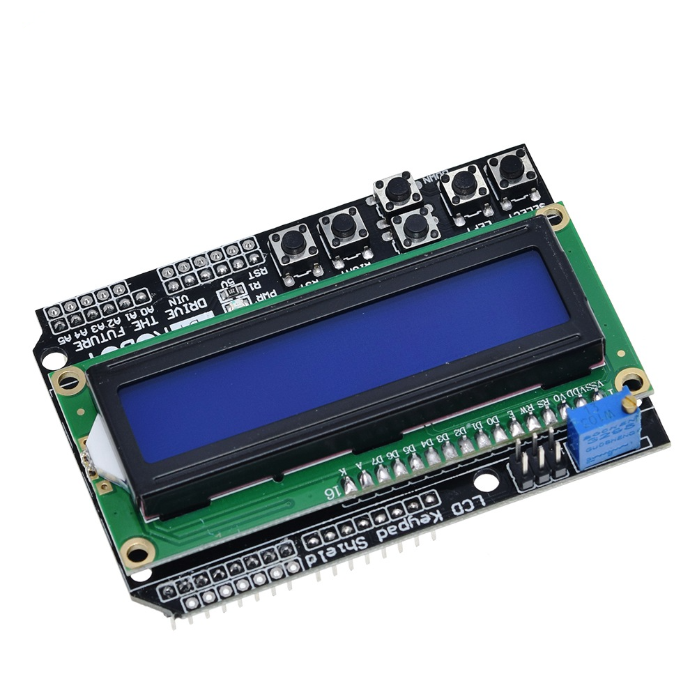 LCD KEYPAD SHIELD - LCD 1602 / 16X2 SHIELD - ARDUINO UNO