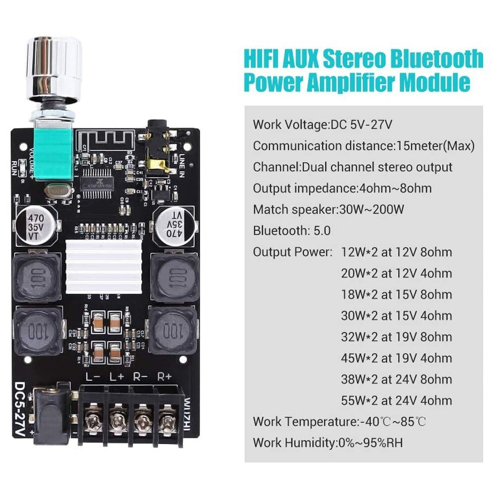 ZK-502C TPA3116 HIFI DIGITAL POWER AMPLIFIER STEREO 50W X2 (Original Chip)