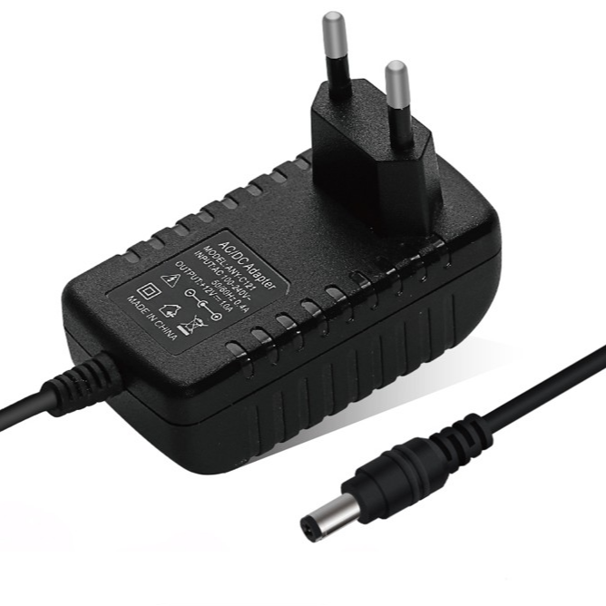 ADAPTOR DC 12V 1A IN: 220V AC POWER SUPPLY 2.1X5.5MM ADAPTER LED CCTV