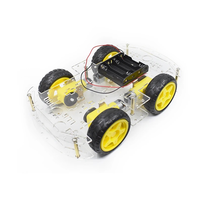 4WD Smart Robot Car Chassis Kits Speed Encoder 2WD dengan battery box