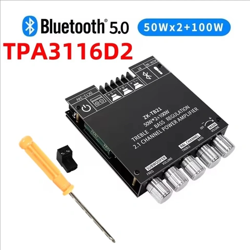 Image of ZK TB21 2.1 Channel BT5.0 Digital Power Amplifier Modules with TPA3116D2 Chip