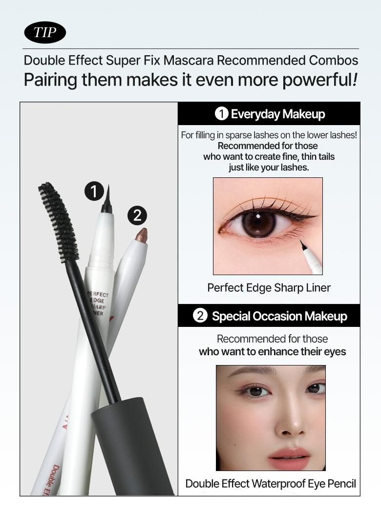 Double Effect Super Fix Mascara (Volume and Curl / Long and Curl)