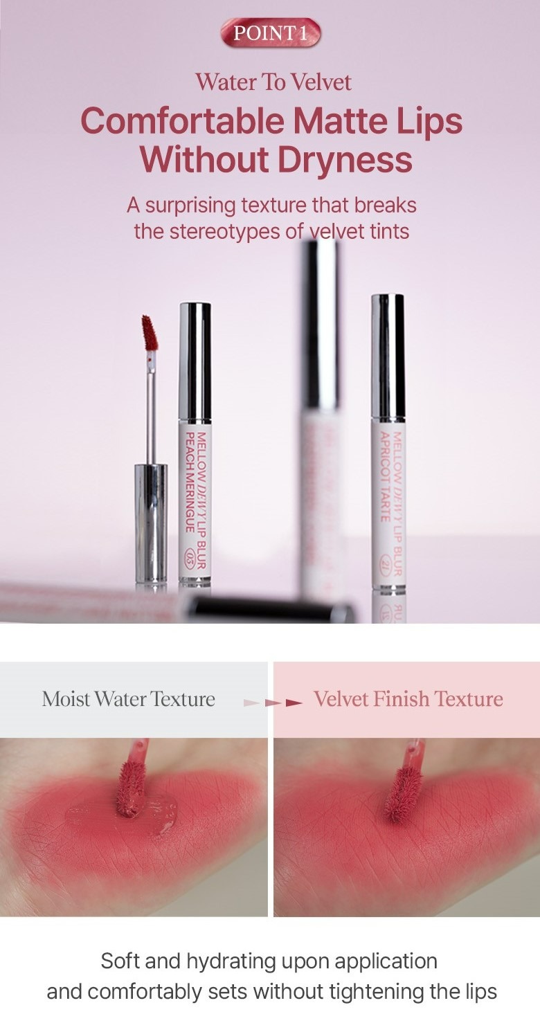 Mellow Dewy Lip Blur (8 colors)