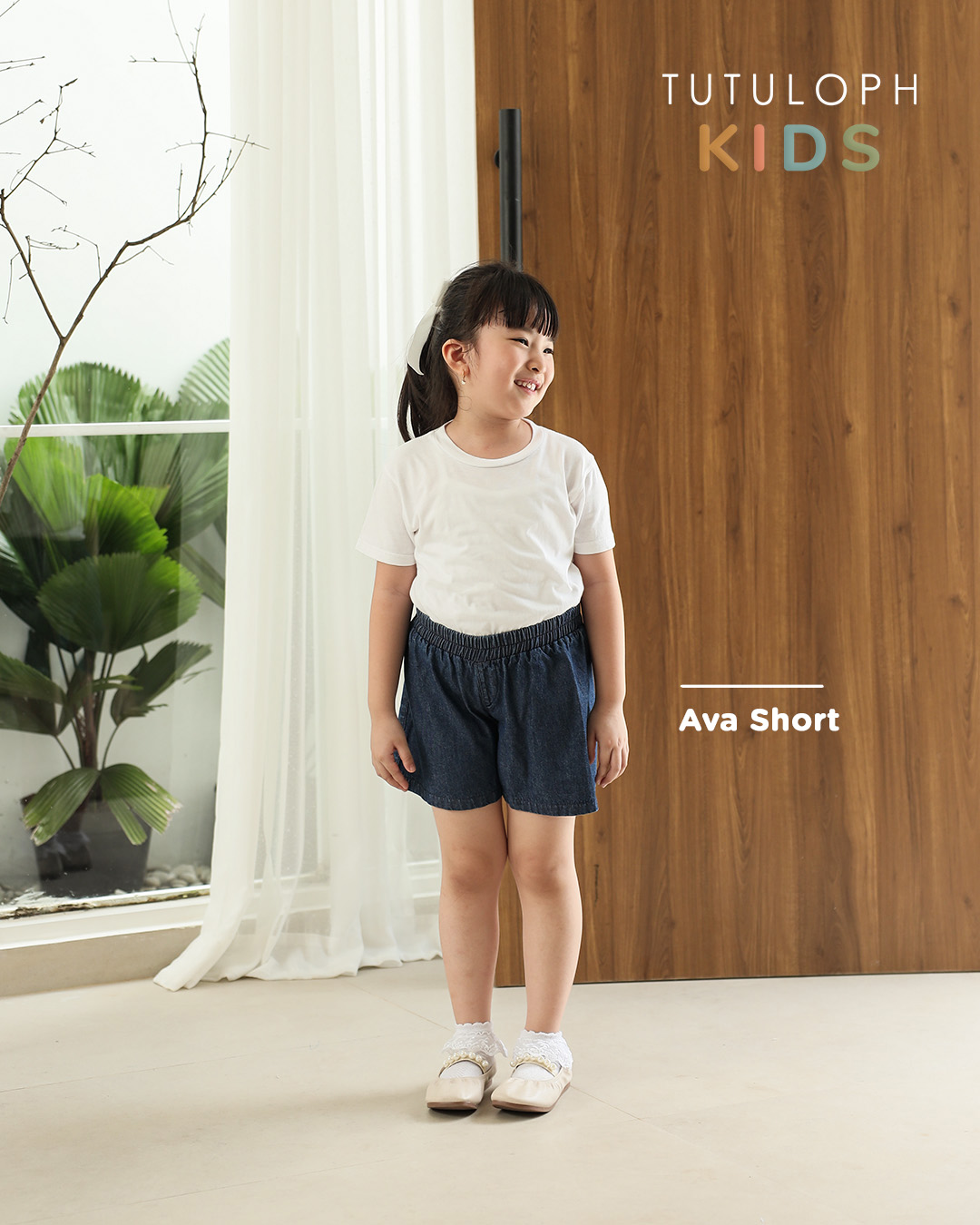 Ava Short Pants Kids | Denim Short Pants Anak Perempuan | Usia 1-8 Tahun | Celana Jeans Pendek Anak | TutuKids
