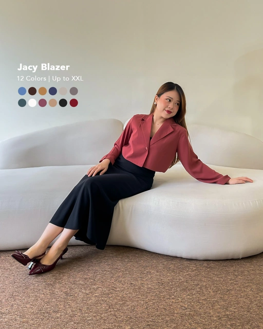 [Tutuloph] Jacy Blazer | Best Seller Produk Terlaris | Crop Semi Formal Casual Blazer | Fashion Wanita Normal Jumbo Bigsize