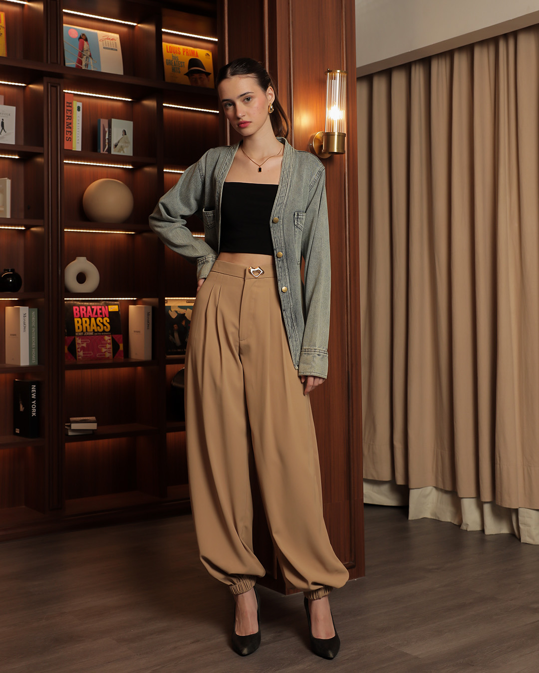 [Tutuloph] Yasmin Pants | High Waist Kulot Wanita | Celana Panjang Casual | All Size Big Size