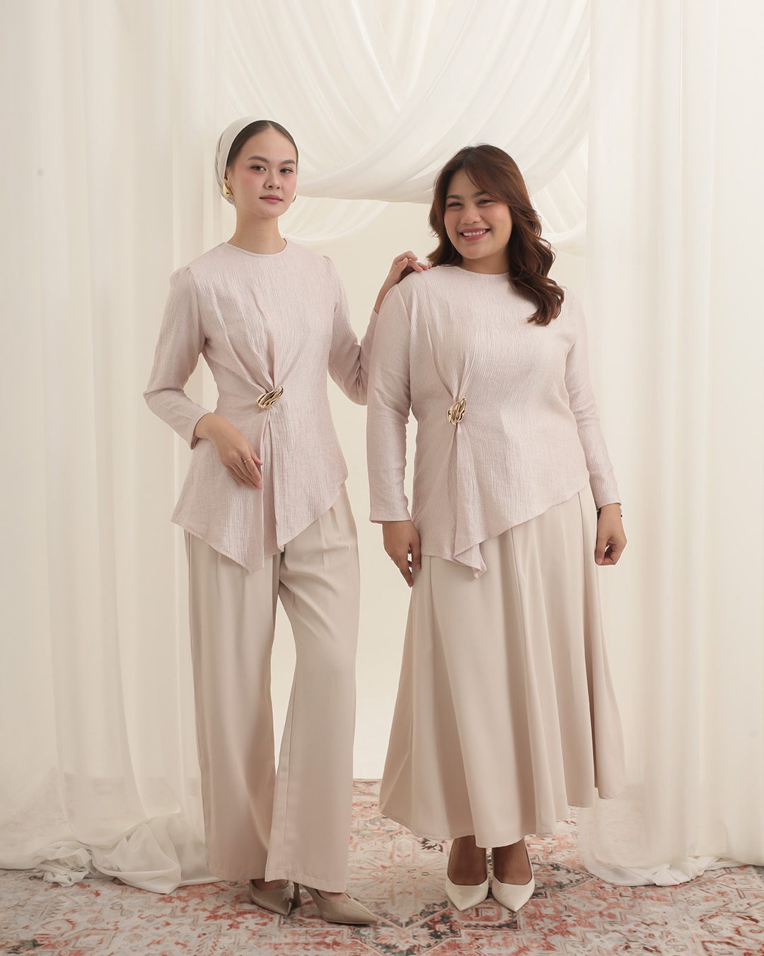[Tutuloph] Mira Blouse | Blouse Wanita Elegan Raya Collection | One Button Lengan Panjang | Regular Casual Big Size