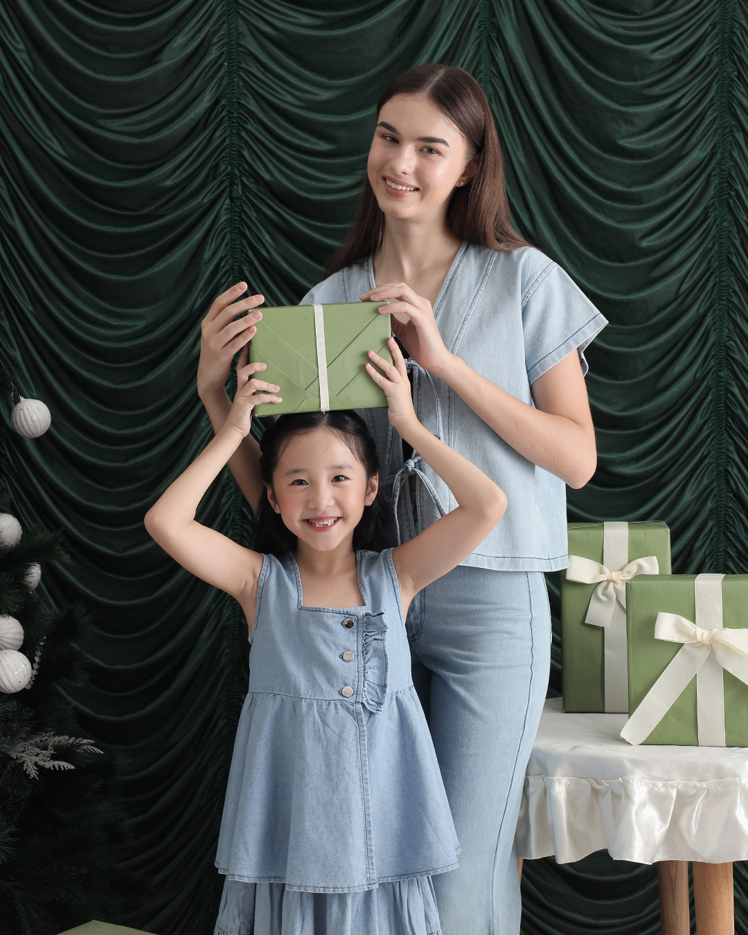 Zia Top Kids | Button Top Baju Denim Anak Perempuan | Usia 1-8 Tahun | Atasan Jeans Anak Perempuan | Fashion Anak | TutuKids