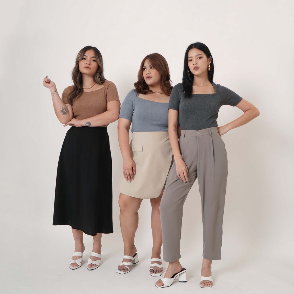 [Tutuloph] Joe Blouse | Knit Top | Blouse Women Top | Fashion Wanita Jumbo Normal Bigsize