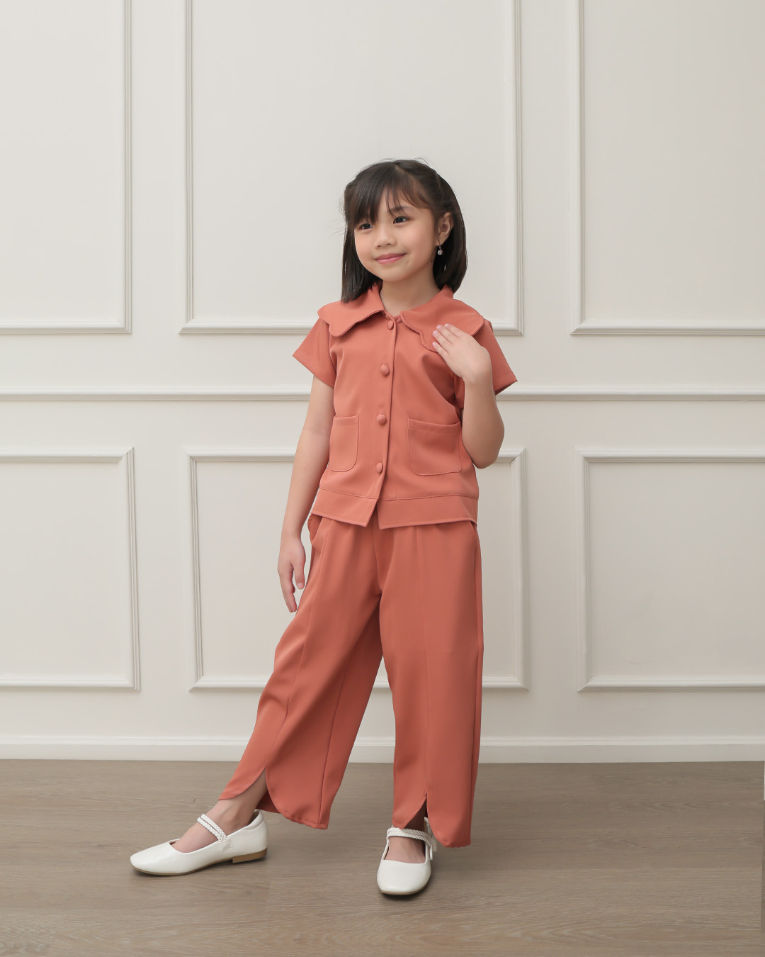 Remi Pants Kids | Celana Panjang Wide Leg Anak Perempuan | Bawahan Kulot Anak Casual Pinggang Karet | Usia 1-8 Tahun | TutuKids