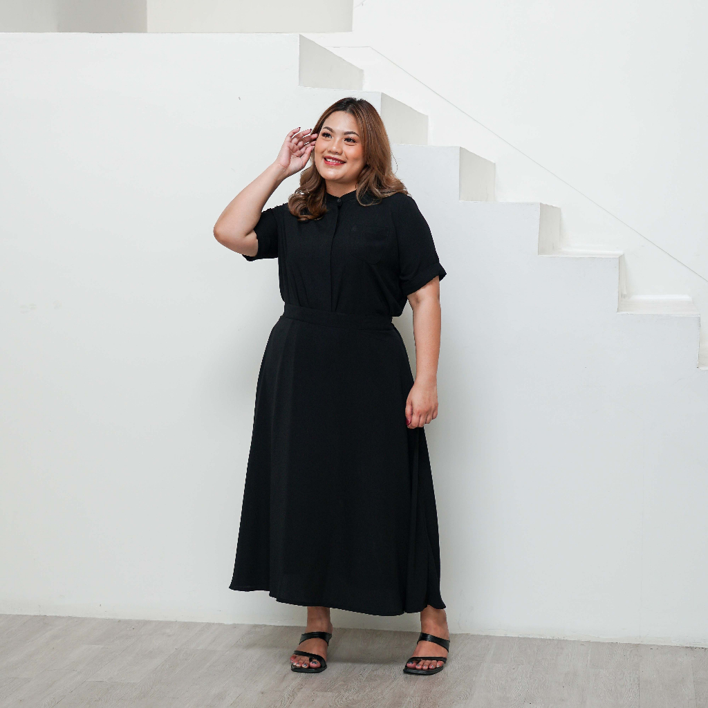 [Tutuloph] Jodi Shirt | Kemeja Lengan Pendek Casual Top | Fashion Wanita Jumbo Normal Bigsize