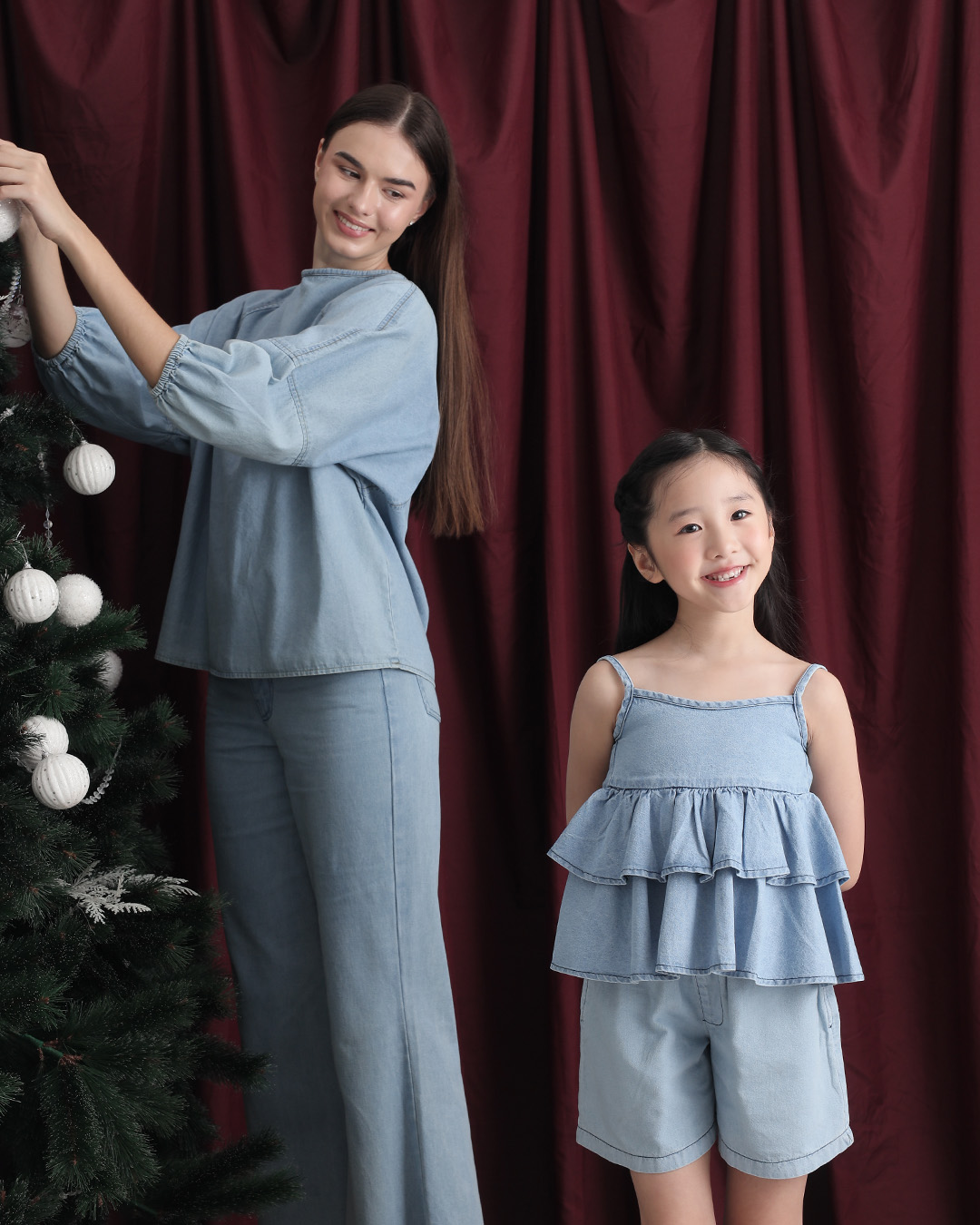Karin Top Kids | Sleeveless Top Baju Denim Anak Perempuan | Usia 1-8 Tahun | Atasan Ruffle Jeans Anak Perempuan | Fashion Anak | TutuKids