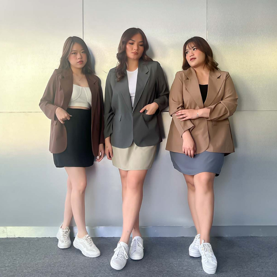 [Tutuloph] Ruby Blazer|Semi Formal Casual Blazer | Fashion Wanita Normal Jumbo Bigsize