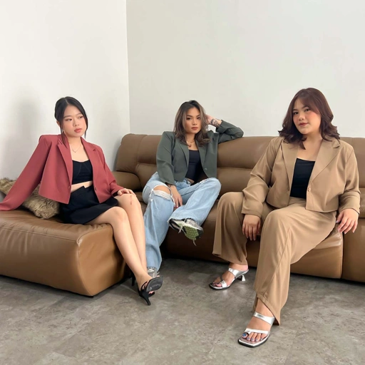 Image of [Tutuloph] Jacy Blazer | Best Seller Produk Terlaris | Crop Semi Formal Casual Blazer | Fashion Wanita Normal Jumbo Bigsize