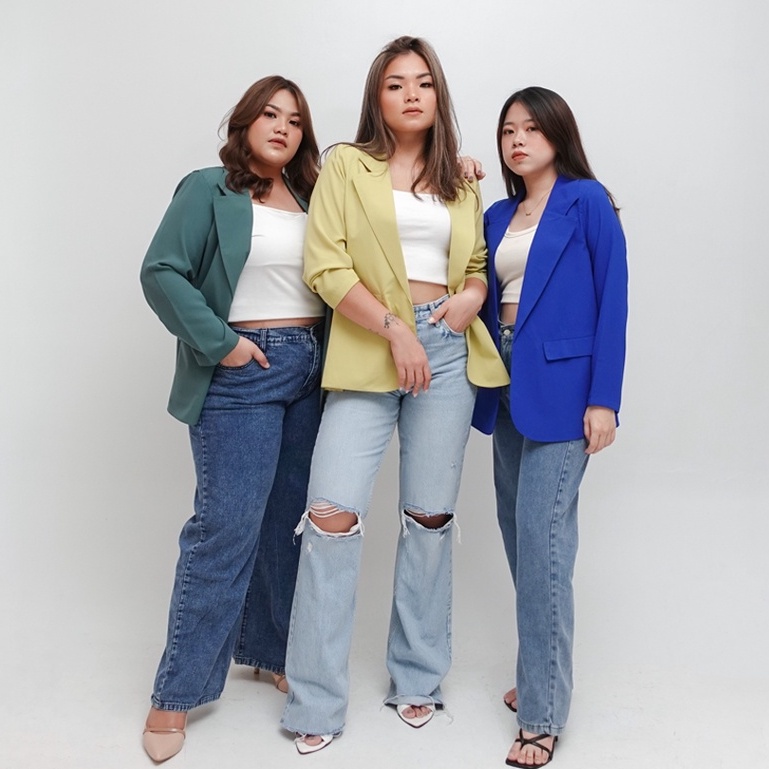 [Tutuloph] Ruby Blazer|Semi Formal Casual Blazer | Fashion Wanita Normal Jumbo Bigsize