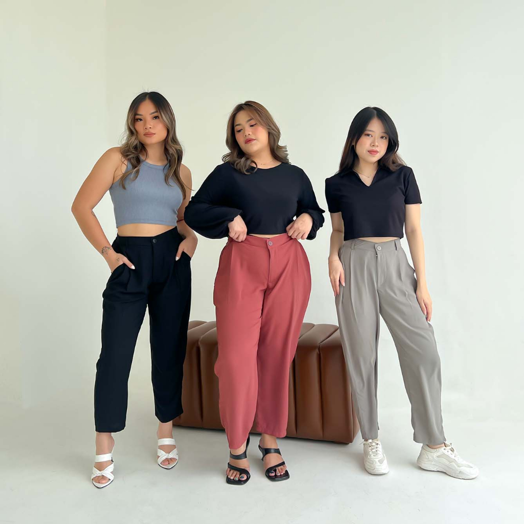 [Tutuloph] Jacy Pants | Celana Pencil Casual Pants | Fashion Wanita Normal Jumbo Bigsize