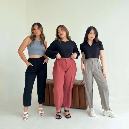 Image of [Tutuloph] Jacy Pants | Celana Pencil Casual Pants | Fashion Wanita Normal Jumbo Bigsize