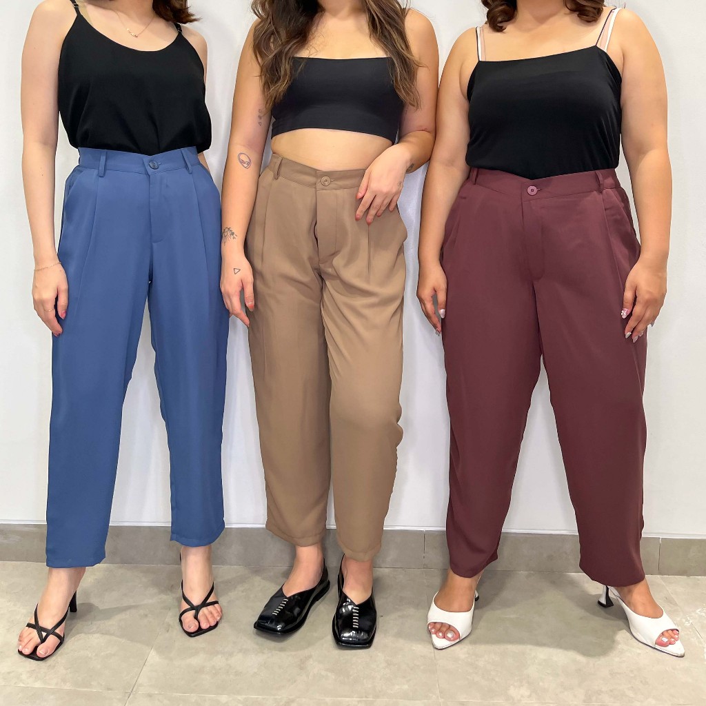 [Tutuloph] Jacy Pants | Celana Pencil Casual Pants | Fashion Wanita Normal Jumbo Bigsize