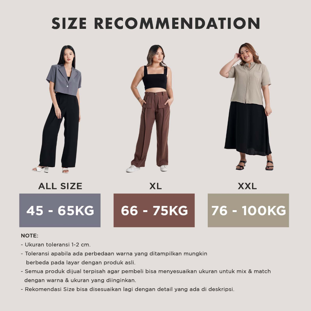 [Tutuloph] Jacy Pants | Celana Pencil Casual Pants | Fashion Wanita Normal Jumbo Bigsize