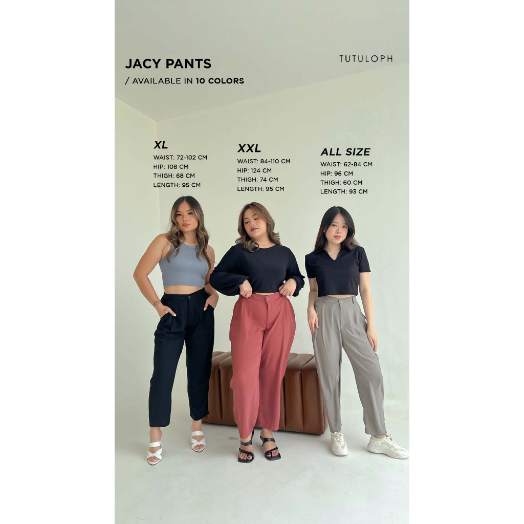 [Tutuloph] Jacy Pants | Celana Pencil Casual Pants | Fashion Wanita Normal Jumbo Bigsize