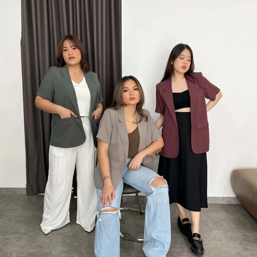 Image of [Tutuloph] Cassi Blazer | Semi Formal Casual Blazer | Women Fashion Wanita Normal Jumbo Bigsize