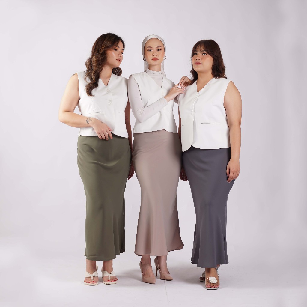 [Tutuloph] Kayesa Long Skirt | Rok Panjang Mermaid Skirt Wanita Pinggang Karet – Fit to Big Size | Rok Elegan & Nyaman untuk Look Feminim & Stylish