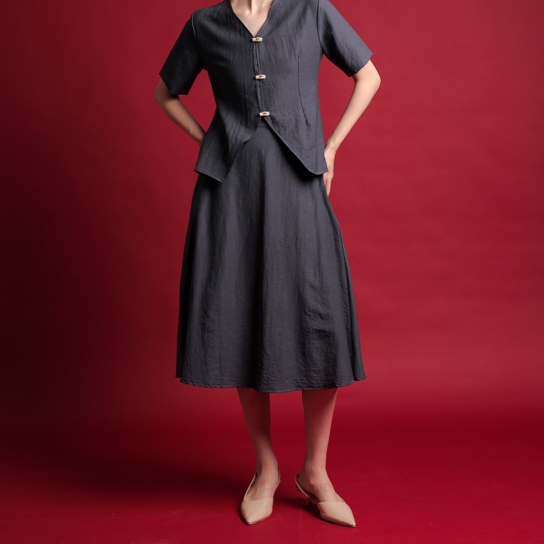 [Tutuloph] Gaby Midi Skirt | Rok Midi Skirt Wanita Rok Midi Wanita Elegan & Casual | High Waist Skirt – Casual Look & Office Friendly
