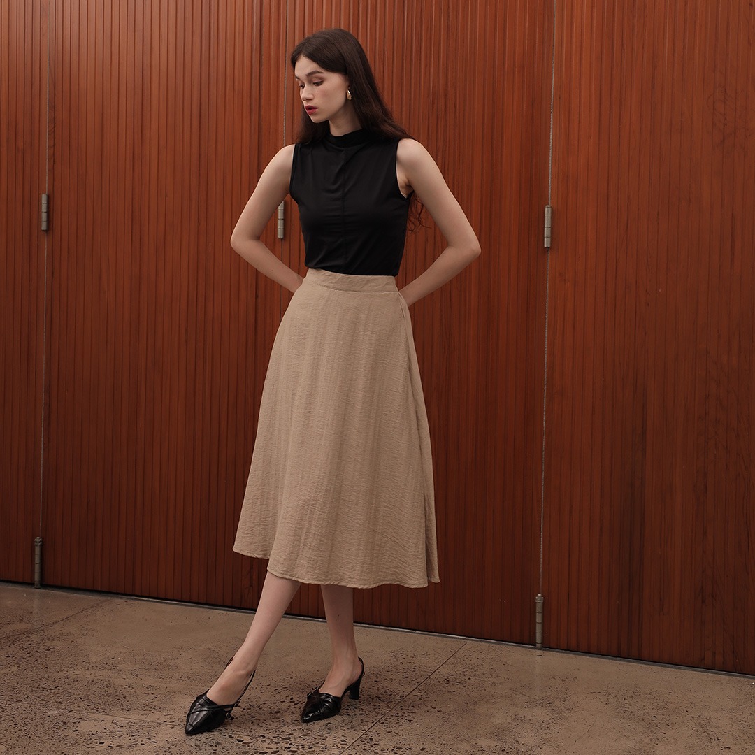 [Tutuloph] Gaby Midi Skirt | Rok Midi Skirt Wanita Rok Midi Wanita Elegan & Casual | High Waist Skirt – Casual Look & Office Friendly