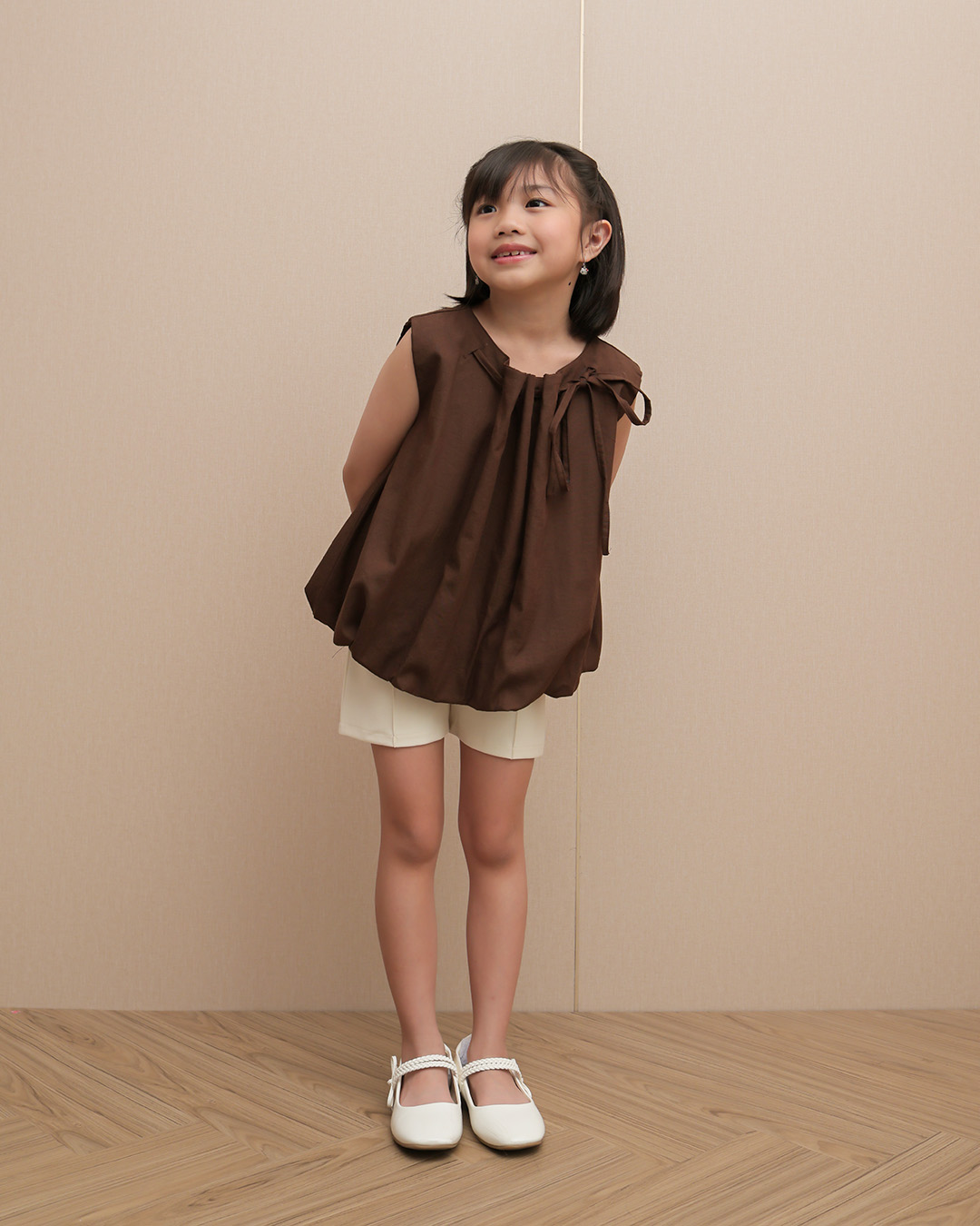 Mila Tank Top Kids | Blouse Tank Top Serut Fashion Anak Perempuan | Atasan Balloon Sleeveless Casual Round Neck | Usia 1-8 Tahun | TutuKids