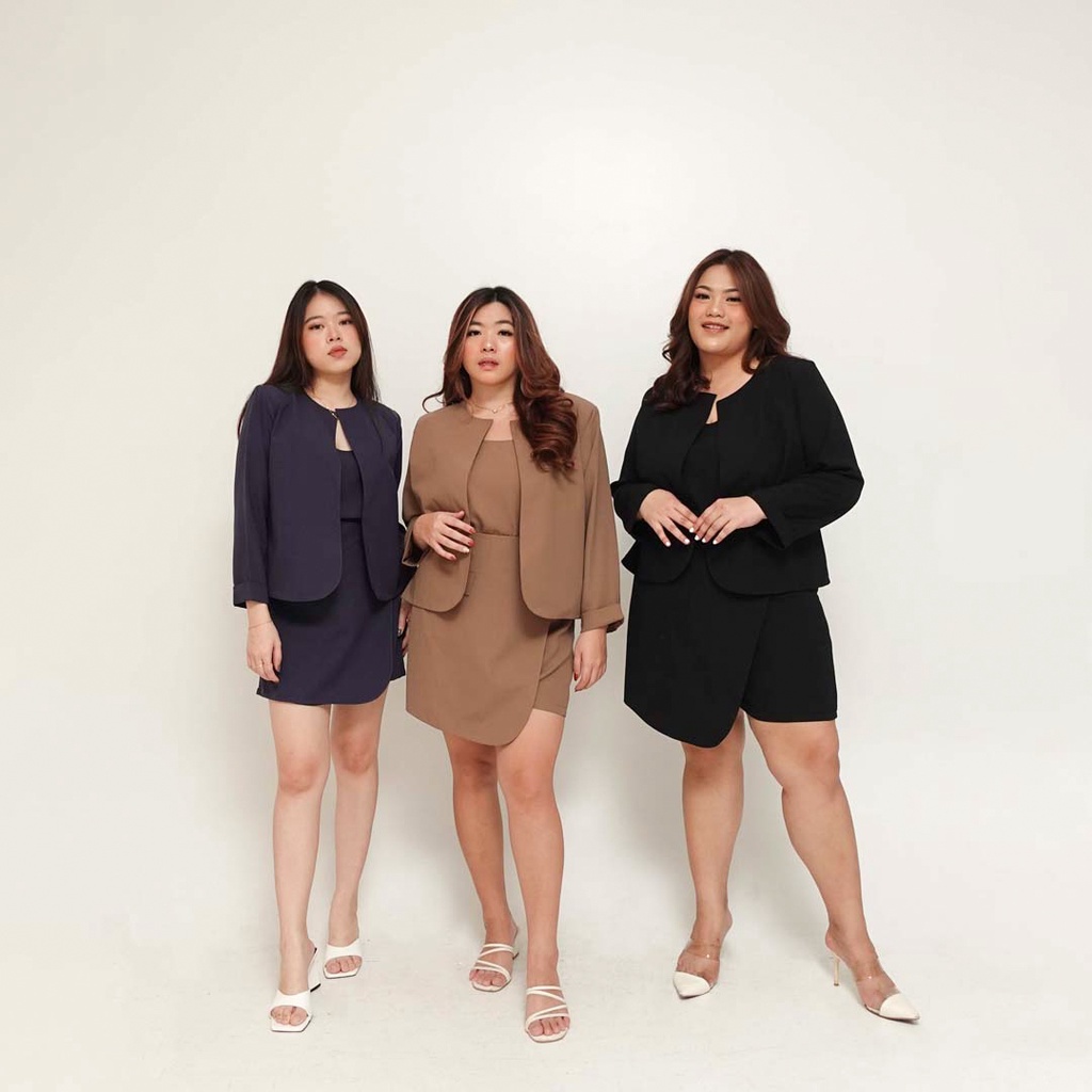 [Tutuloph] Vion Cardigan Set Tanktop | Outer Tank Top | Fashion Wanita Normal Jumbo Bigsize