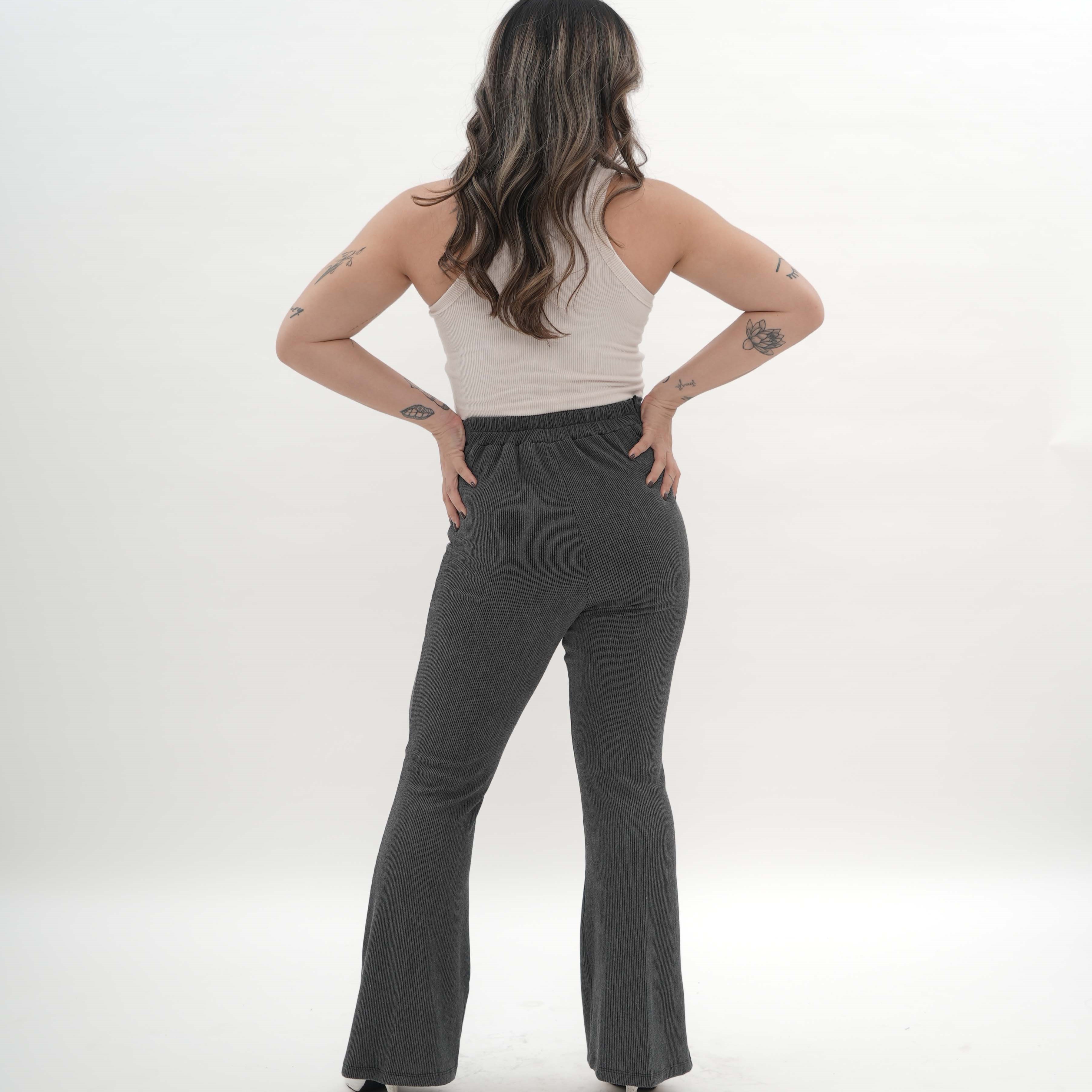 [Tutuloph] Laurel Pants | Knit Pants | Bell-bottoms Pants| Cutbray Pants Fashion Wanita Jumbo Normal Bigsize