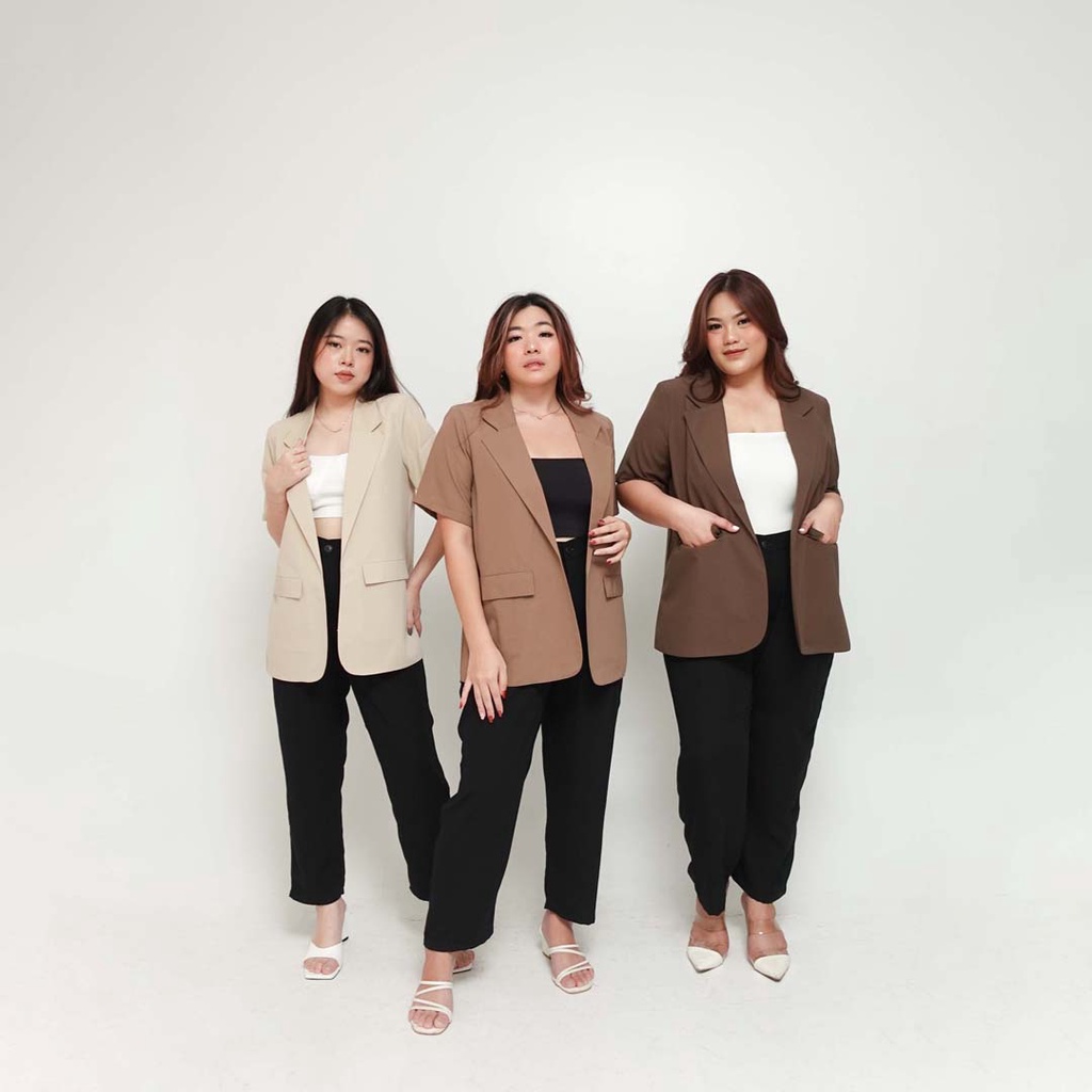 [Tutuloph] Cassi Blazer | Semi Formal Casual Blazer | Women Fashion Wanita Normal Jumbo Bigsize