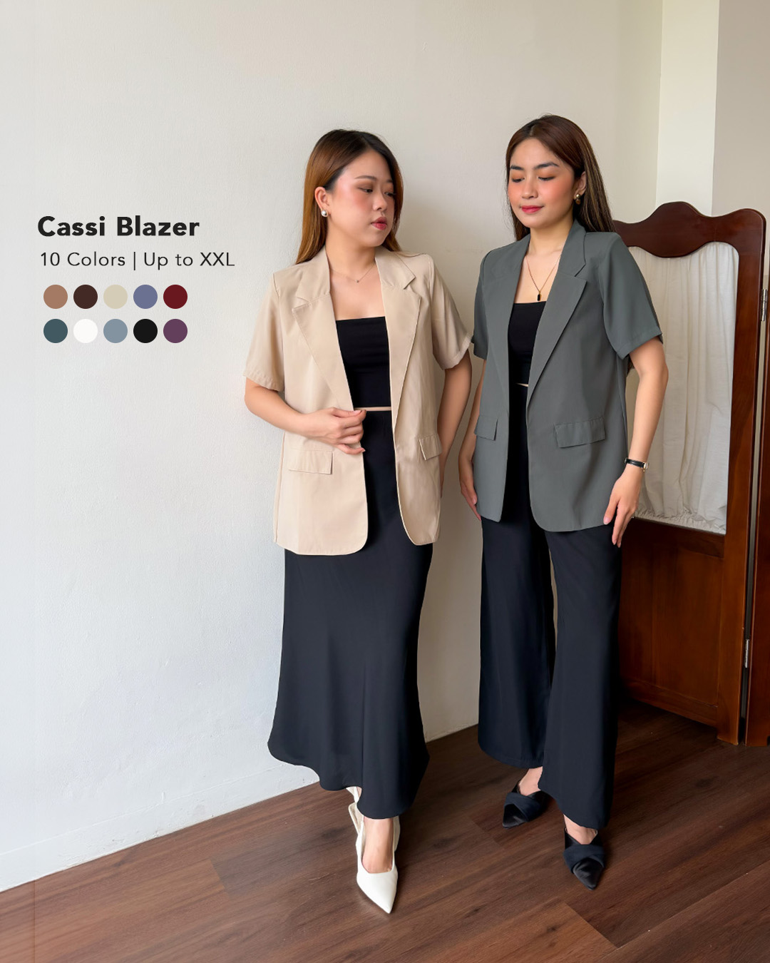 [Tutuloph] Cassi Blazer | Semi Formal Casual Blazer | Women Fashion Wanita Normal Jumbo Bigsize