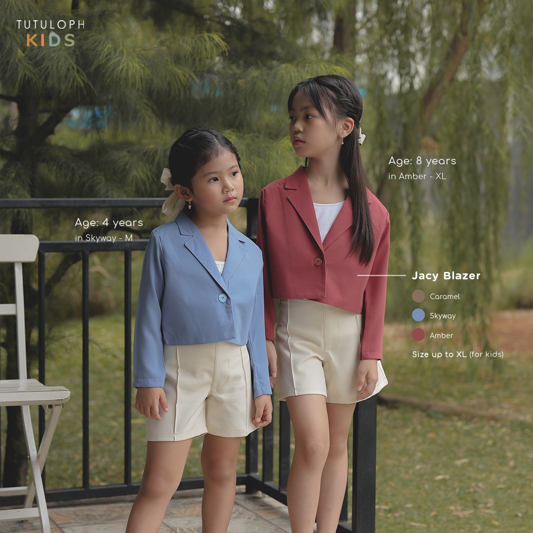 Jacy Blazer | Blazer Anak Perempuan | Usia 1-8 Tahun | Atasan Anak Perempuan |  Fashion Anak | TutuKids