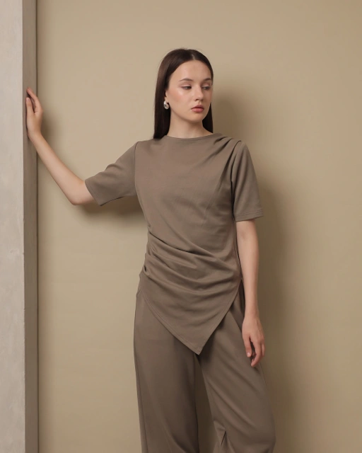 Image of [Tutuloph] Jessy Top | Short Sleeve | Fit Blouse Wanita | Atasan Kasual Wanita Segitiga Casual Fashion Normal Bigsize