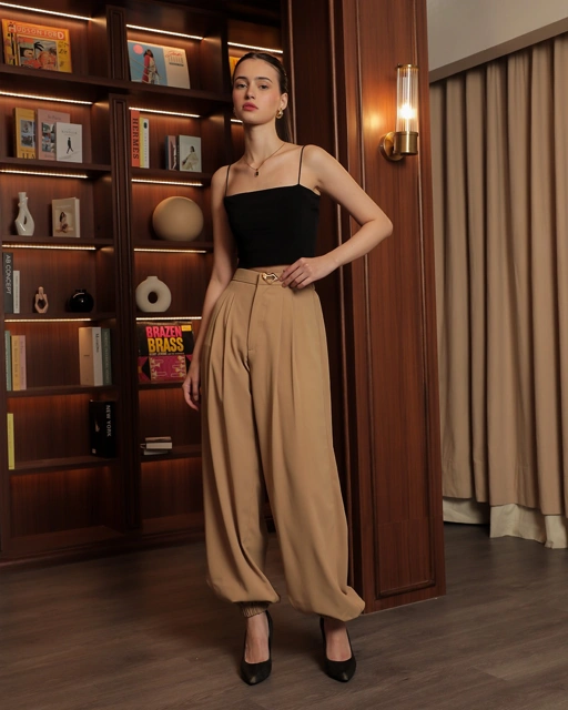 Image of [Tutuloph] Yasmin Pants | High Waist Kulot Wanita | Celana Panjang Casual | All Size Big Size