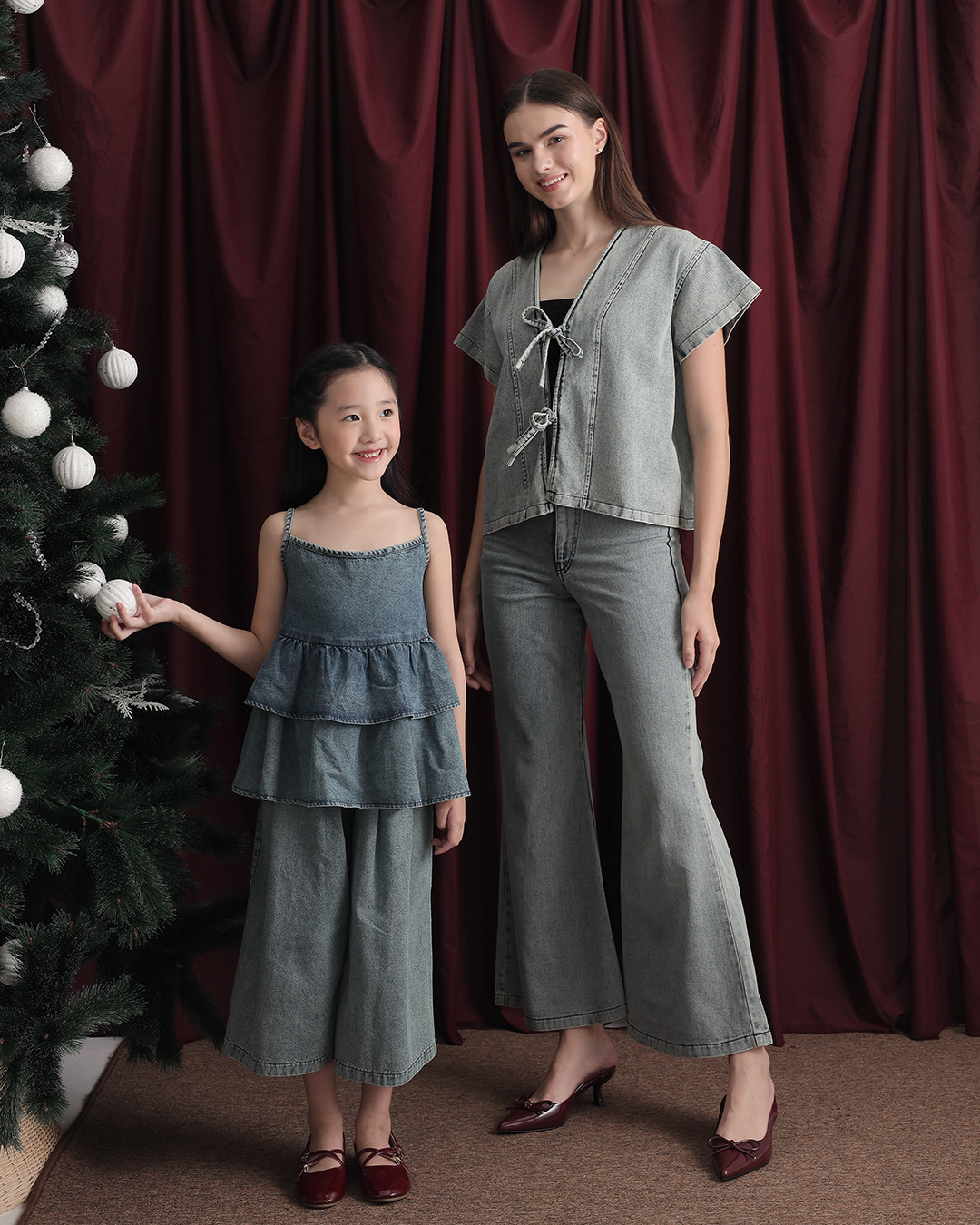 Karin Top Kids | Sleeveless Top Baju Denim Anak Perempuan | Usia 1-8 Tahun | Atasan Ruffle Jeans Anak Perempuan | Fashion Anak | TutuKids