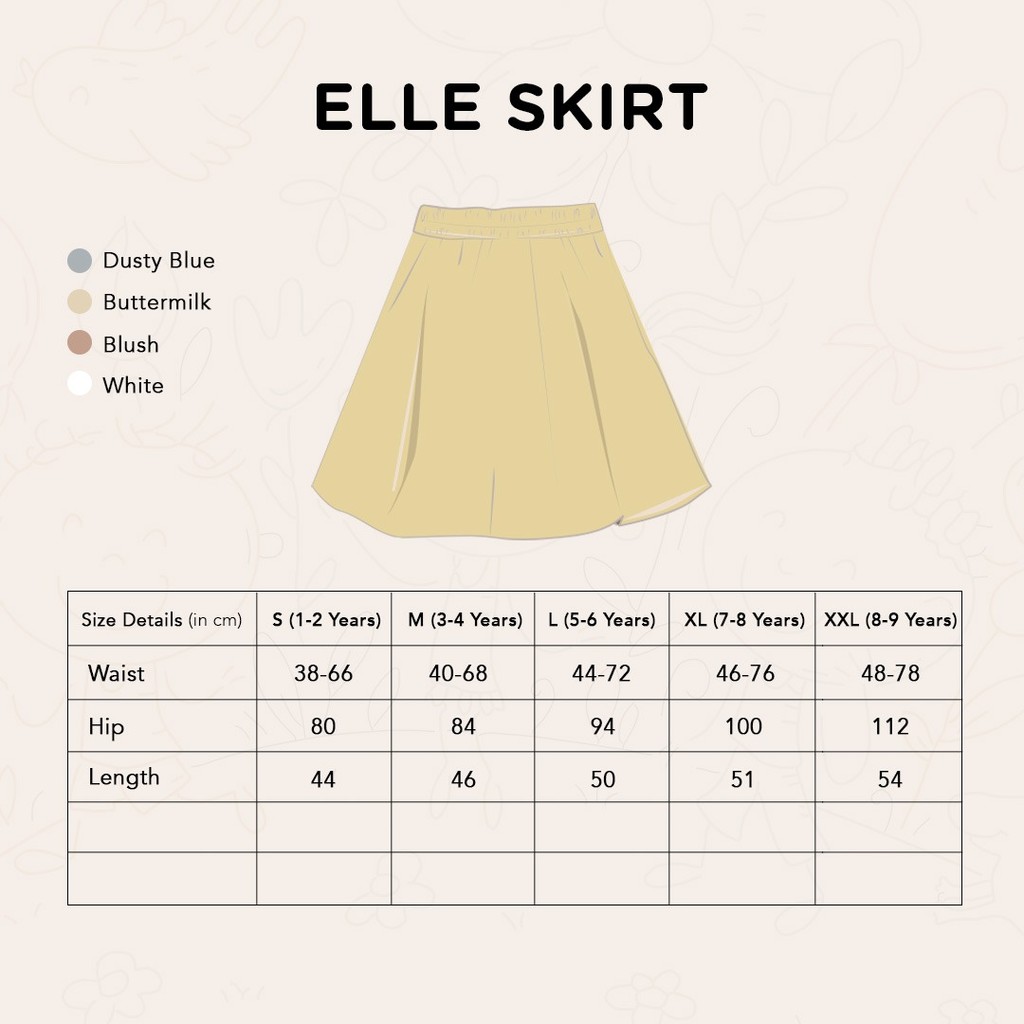 Elle Skirt Kids | Rok Anak Perempuan | Usia 1-10 Tahun | Atasan Anak Perempuan |  Fashion Anak | TutuKids
