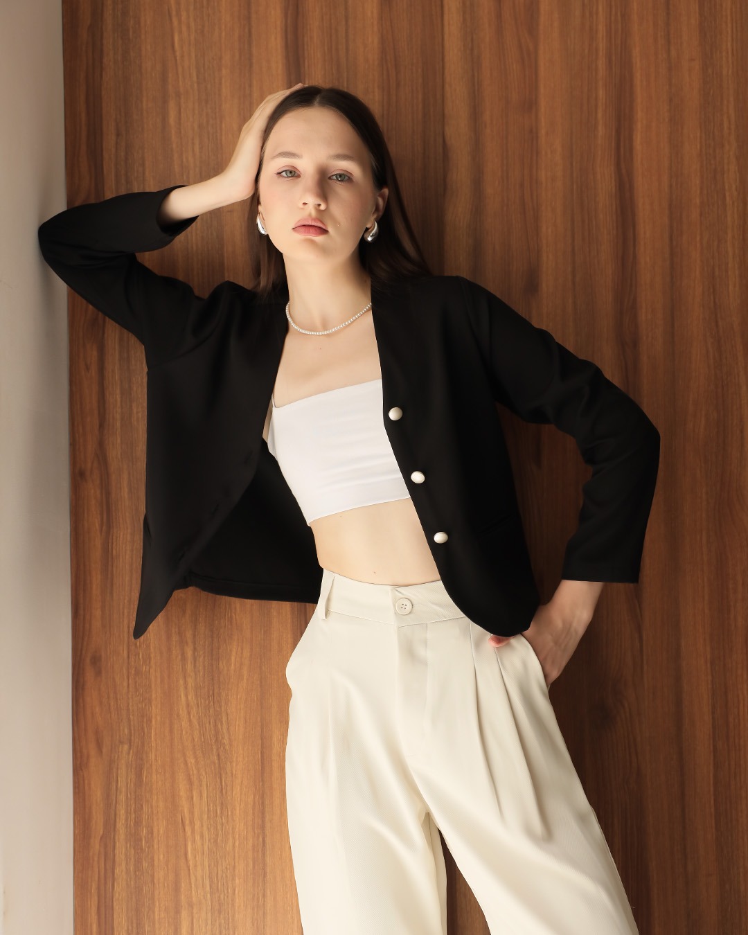 [Tutuloph] Ayla Blouse | Blouse Kantong Wanita Lengan Panjang | Outer Kancing Lengan Panjang Casual Fashion Normal Bigsize