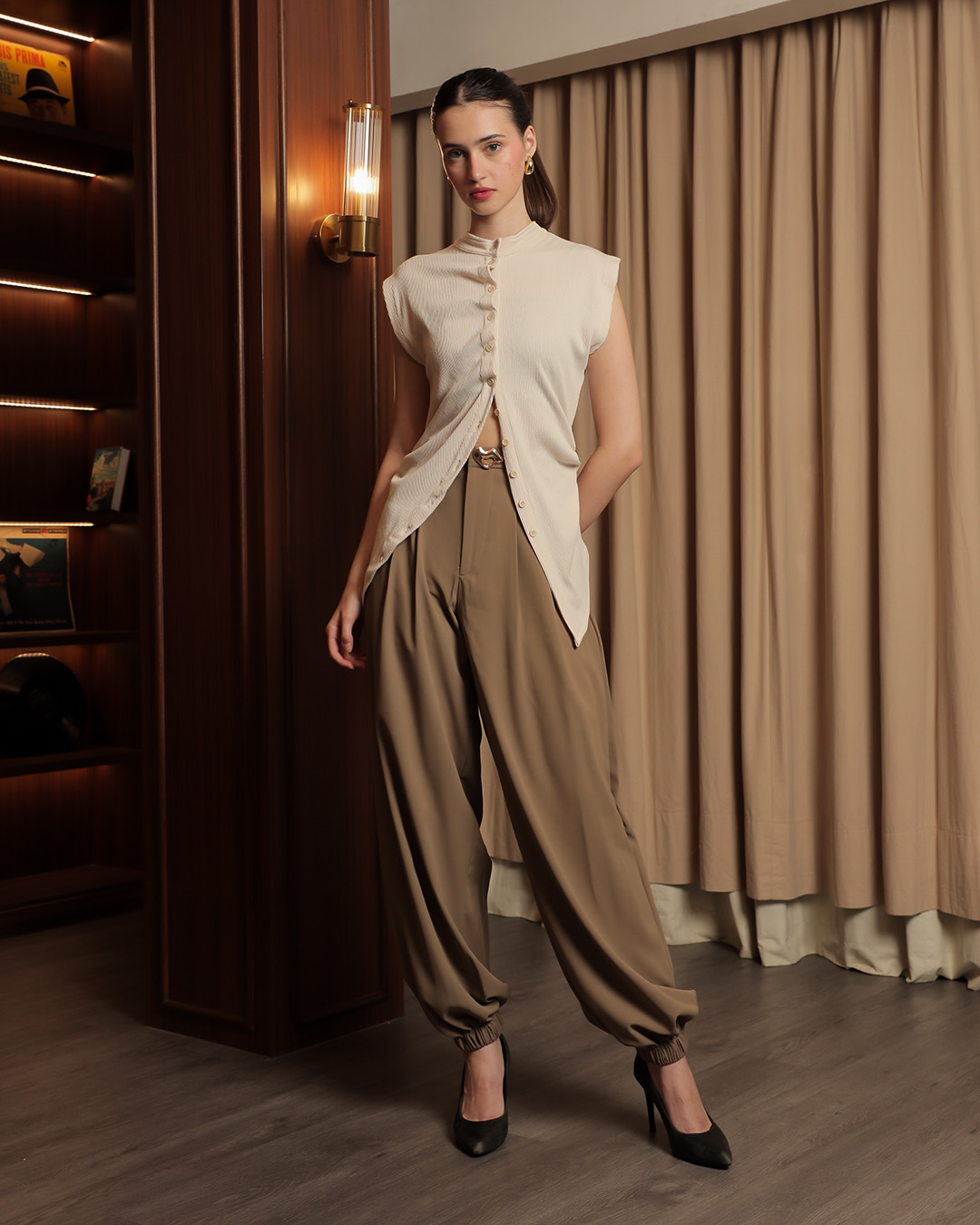 [Tutuloph] Yasmin Pants | High Waist Kulot Wanita | Celana Panjang Casual | All Size Big Size