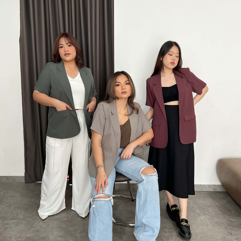 [Tutuloph] Cassi Blazer | Semi Formal Casual Blazer | Women Fashion Wanita Normal Jumbo Bigsize